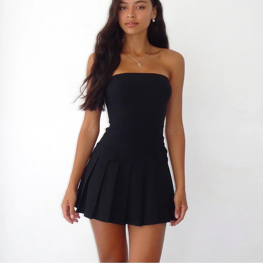 Motel Rocks - PAYODA BANDEAU MINI DRESS IN BLACK